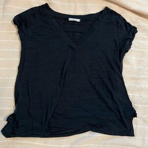 We The Free Black V-Neck Top